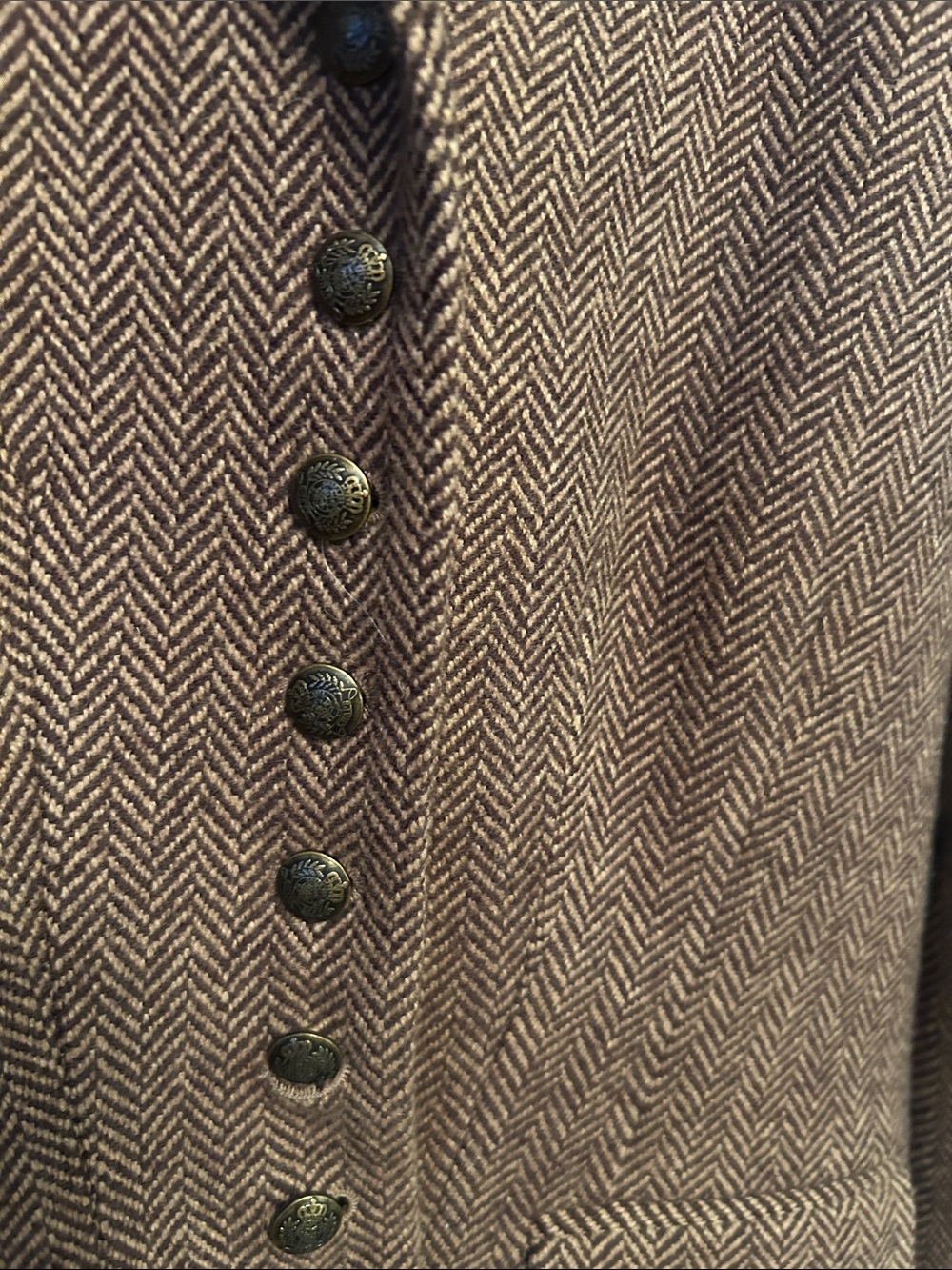 Chaps vintage classic tweed  wool blazer - Picture 2 of 5